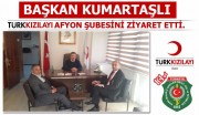 BAŞKAN KUMARTAŞLI KIZILAY DERNEĞİ AFYONKARAHİSAR ŞUBESİNİ ZİYARET ETTİ