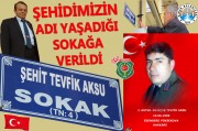ŞEHİDİMİZİN  ADI YAŞADIĞI SOKAĞA  VERİLDİ