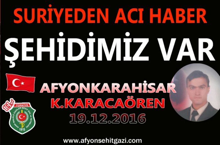 SURİYEDEN ACI HABER GELDİ ŞEHİDİMİZ VAR                  