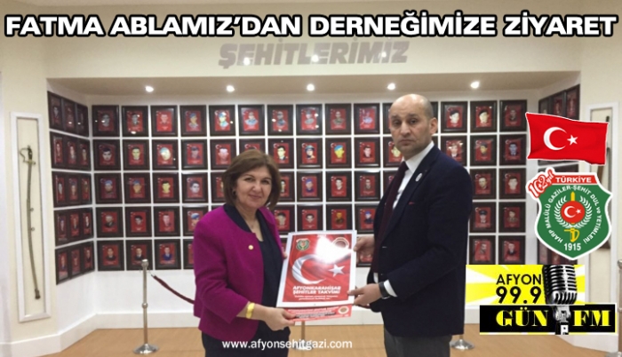 FATMA ABLAMIZ DAN DERNEĞİMİZE ZİYARET.                  