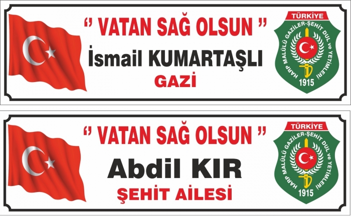 DERNEĞİMİZDEN YENİ BİR HİZMET DAHA KAPI İSİMLİKLERİ HAZIR...                  