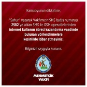 MEHMETÇİK VAKFI DOLANDIRICILARA KARŞI HALKIMIZI UYARDI.