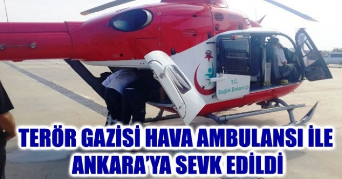 GAZİMİZ NURİ KARAKAŞ GATA YA 112 AMBULANS HELİKOPTER  İLE  SEVK EDİLDİ                   