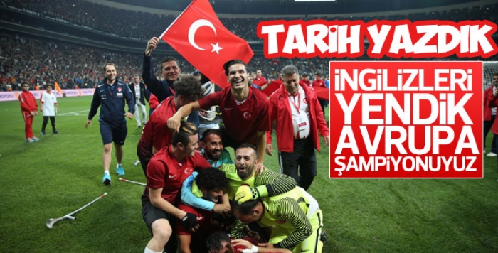 GAZİLERİMİZİN DE BULUNDUĞU MİLLİLERİMİZ TARİH YAZDI! AVRUPA ŞAMPİYONU TÜRKİYE...                  