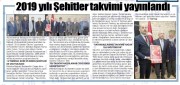 2019 YILI ŞEHİTLER TAKVİMİ YAYINLANDI BAŞKAN ÇOBAN’A TEŞEKKÜR