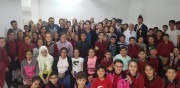 MAVER KEMAL ARSOY ORTAOKULU ÖĞRENCİLERİ BAŞKAN KUMARTAŞLI VE KIBRIS GAZİSİ TAHSİN KOÇ İLE BULUŞTU.