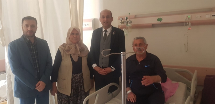 BAŞKAN KUMARTAŞLI’DAN ŞEHİT BABAMIZ MUSA SAĞLAM’A HASTANEDE ZİYARET                  