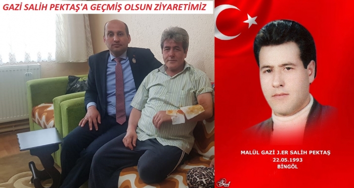 BAŞKAN KUMARTAŞLI GAZİ SALİH PEKTAŞ GEÇMİŞ OLSUN ZİYARETİNDE BULUNDU.                  
