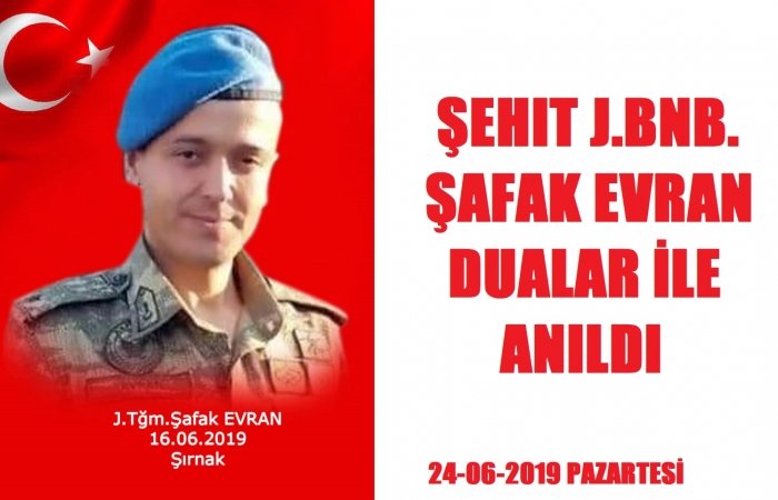 DİNARLI ŞEHİDİMİZ ŞAFAK EVRAN BABA EVİNDE DUALAR İLE ANILDI..                  