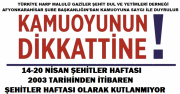 14-20 NİSAN ŞEHİTLER HAFTASI İLE İLGİLİ BİLGİLENDİRME