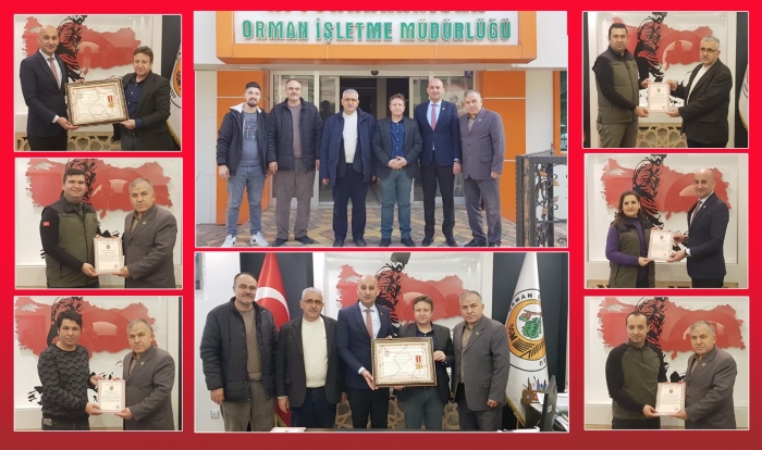 ORMANCILARA  EN ANLAMLI 'TEŞEKKÜR BELGESİ'                  