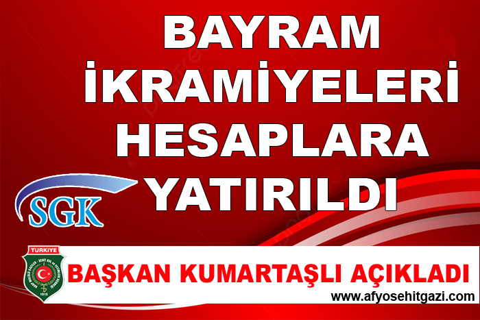 RAMAZAN BAYRAMI İKRAMİYELERİ HESAPLARA YATIRILDI                  