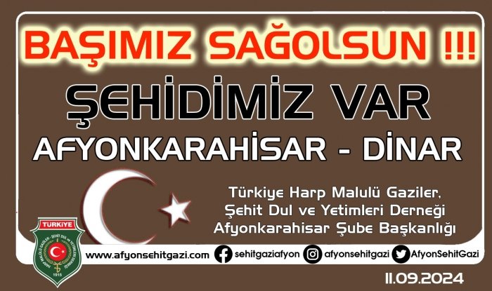 BAŞIMIZ SAĞ OLSUN ŞEHİDİMİZ VAR DİNAR  TOPÇU UZMAN ÇAVUŞ ONUR ÇAPAN